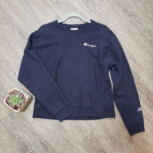 Vintage Champion Sweatshirt Navy Logo L
